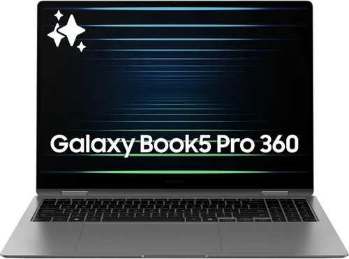 Vista 20 de Samsung PC Galaxy Book5 360 Copilot+ de 15.6 pulgadas, portátil empresarial Laptop empresarial AI con copilot, Windows 11 Pro, pantalla táctil FHD