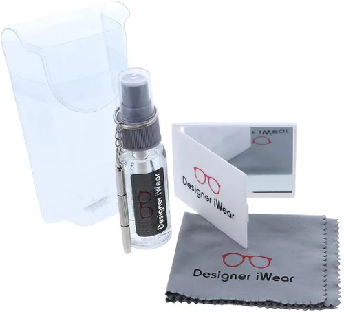 Vista 2 de Lentes de repuesto originales de metal redondo RB3447 para hombres para mujeres paquete con kit de cuidado de gafas de diseñador iWear de cortesía