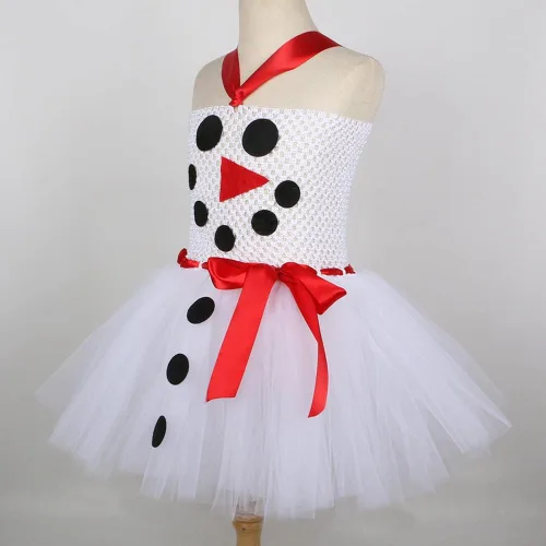 Vista 3 de IMEKIS Girls Christmas Santa Elf Costume Halloween Tutu Dress with Elf Hat Cosplay Xmas Holiday Outfits for Kids 2-12T