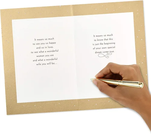 Vista 6 de Hallmark Tarjeta del día de la boda para la hija (Dream Come True) (599RZB1360)
