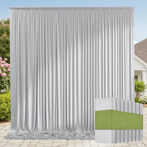 Vista 97 de Cortinas de fondo negras negras sin arrugas para fiestas, cortinas de tela gruesa para telón de fondo de fotos para cumpleaños, bodas, baby shower