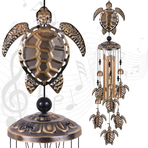 Vista 11 de Campanillas de viento de ángel para exteriores, regalos para mamá, abuela y familia, atrapa viento de música, adornos de ángeles móviles, campanas