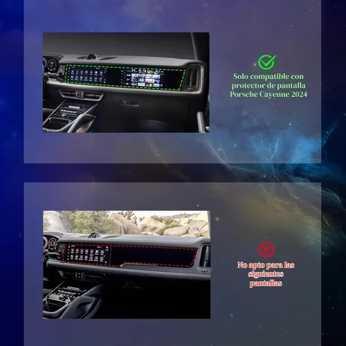 Vista 2 de 2025 Por*sche Cayenne Protector de pantalla de vidrio templado es una sola pieza para 2024 2025 Por*sche Cayenne Accesorios Coupe 12.3 pulgadas