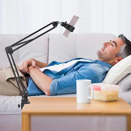 Vista 3 de Acouto Soporte de agarre flexible para teléfonos inteligentes, ajustable, rotación 360, espuma antideslizante