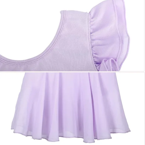 Vista 8 de HiDance Leotardos de ballet para niñas, vestido de baile de bailarina, leotardos de ballet con falda