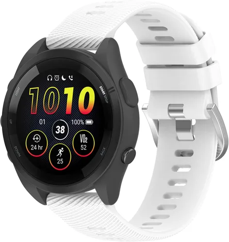 Vista 4 de Correa de silicona suave compatible con Garmin Forerunner 265/265S Smartwatch Sport Flexible Correa de muñeca para Garmin Forerunner 265/265S