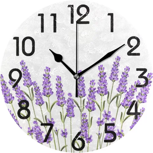 Vista 12 de Naanle Reloj de pared redondo con estampado de perlas grandes, diseño de concha de playa de verano 3D, elegante, decorativo, de 9.5 pulgadas