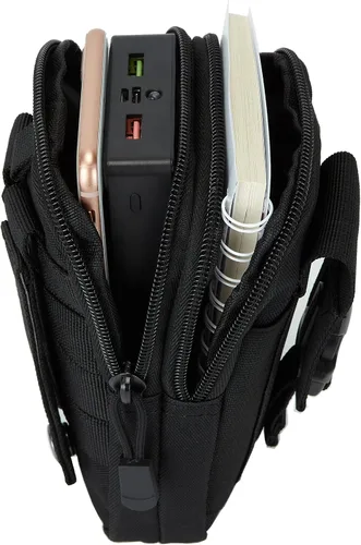Vista 4 de PHILEX - Bolsa táctica Molle EDC Utility Gadget al aire libre para hombres con cinturón de teléfono clip funda