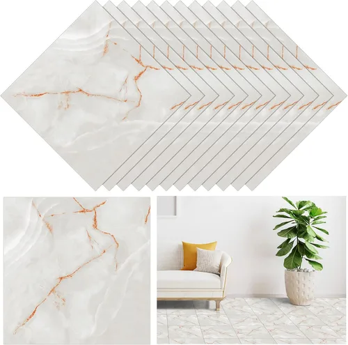 Vista 11 de Spiareal 48 piezas de azulejos de despegar y pegar para el suelo de vinilo de 12 x 12 pulgadas, autoadhesivos, impermeables, de bricolaje para baño