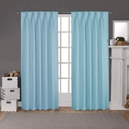 Vista 29 de Par de paneles de cortinas plisadas de doble pellizco para ventana (con 2 paneles combinados, 42 pulgadas de ancho x 45 pulgadas de largo)