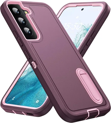 Vista 14 de BaHaHoues Funda con soporte integrado para Samsung Galaxy S22 5G de 6.1 pulgadas, a prueba de golpes, polvo y caídas, de grado militar
