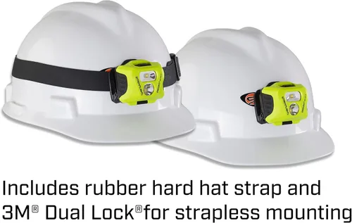 Vista 6 de Streamlight 61424 Enduro Pro Haz-Lo - Linterna frontal multifunción de 160 lúmenes, incluye 3 pilas alcalinas AAA, correa de goma para casco duro