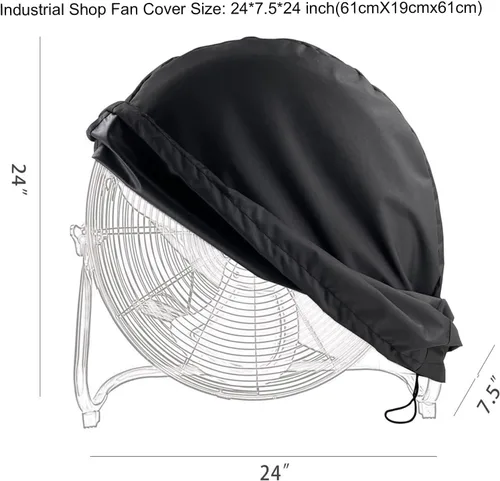 Vista 2 de Cubierta de ventilador de piso industrial, cubierta de ventilador impermeable y a prueba de polvo, apta para la mayoría de ventiladores de piso