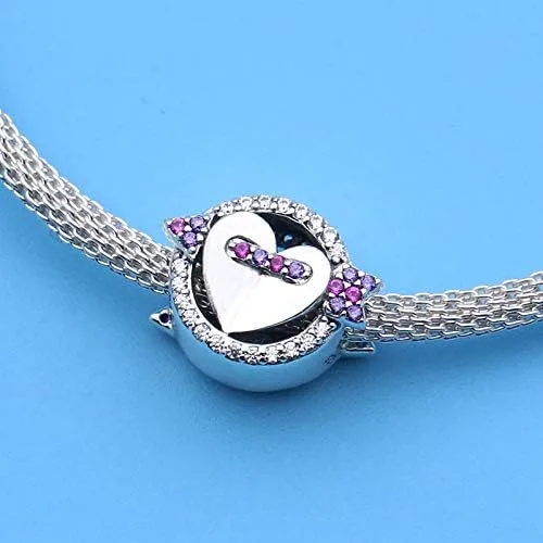 Vista 2 de Dijes de plata de ley 925 para pulseras y collares, letras familiares, colgantes de avión, cuentas de viaje, dijes de árbol familiar, regalo