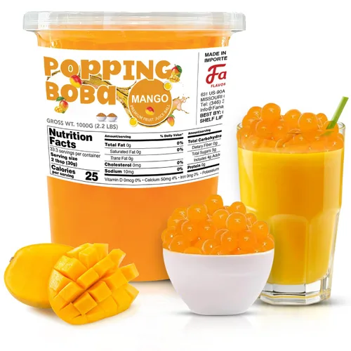 Vista 23 de Popping Bursting Boba Juice Ball - Blue Bubble Gum Flavor FPB026