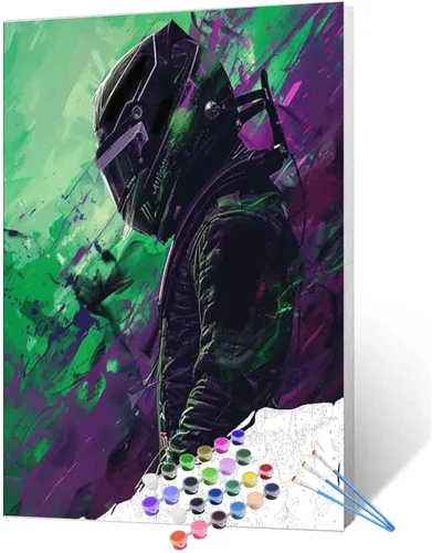 Vista 16 de Paquete de 6 pinturas por números para mujeres sudafricanas para adultos, principiantes, músicos negros, kits de pintura al óleo sobre lienzo