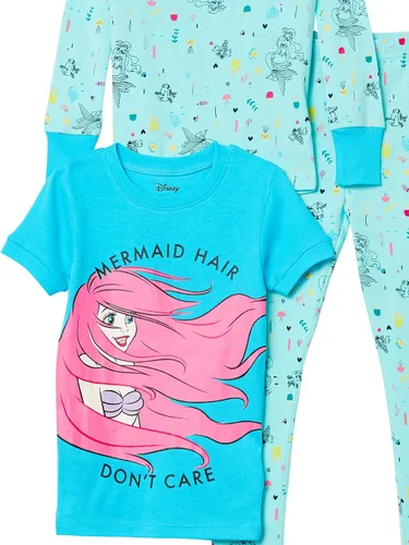 Vista 2 de Spotted Zebra Disney Marvel Star Wars Frozen Conjunto de pijama de algodón ajustado para niñas y niños pequeños