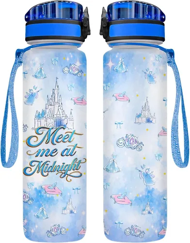 Vista 18 de 34HD Axolotl - Botella de agua de 32 onzas, bonita botella motivacional para mujer, botella de gimnasio con marcador de tiempo, regalo
