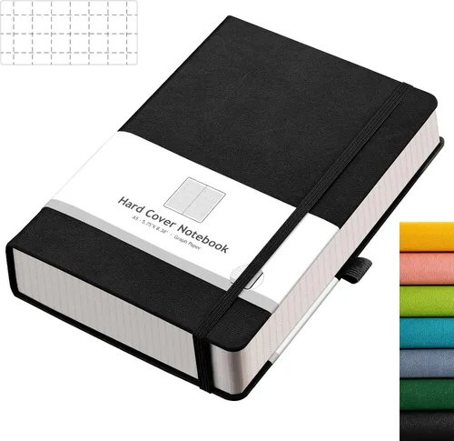 Vista 31 de AHGXG Cuaderno de papel cuadriculado - Cuaderno de papel de cuadrícula tamaño A4 grande 8.5''×11'', 320 páginas de diario grueso, papel cuadriculado