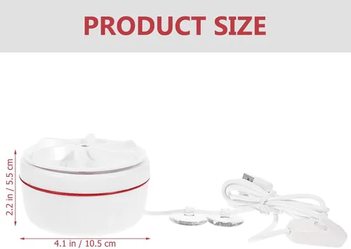 Vista 3 de Balacoo Mini lavadora portátil con turbina alimentada por USB, para viajes, viajes de negocios, uso en apartamentos, pequeña lavadora de ropa ligera