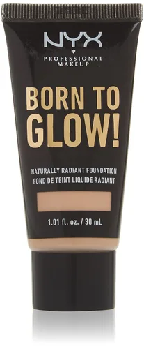 Vista 10 de NYX PROFESSIONAL MAKEUP Base de maquillaje Born To Glow Naturally Radiant, cobertura media - almendra
