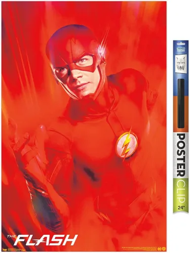 Vista 17 de Trends International DC Comics TV - The Flash - Póster de pared de arte clave, 14.725 x 22.375 pulgadas, versión enmarcada de madera de granero
