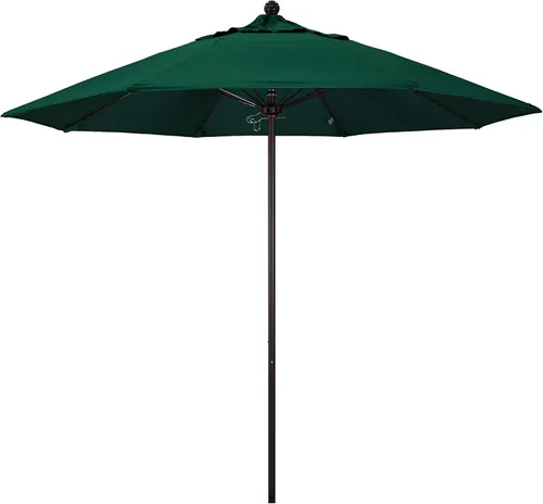 Vista 19 de California Umbrella ALTO908117-5410 Venture Series - Sombrilla comercial para patio, 9 pies redonda, color azul aire Sunbrella