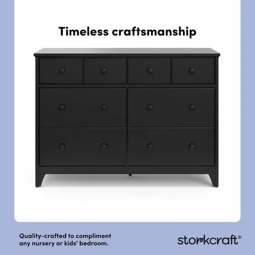 Vista 5 de Storkcraft Moss - Cómoda con 6 cajones, color negro