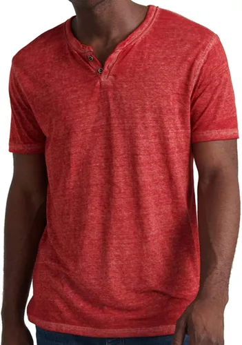 Vista 40 de Lucky Brand Venice Burnout - Camiseta de cuello con muesca y dos botones para hombre