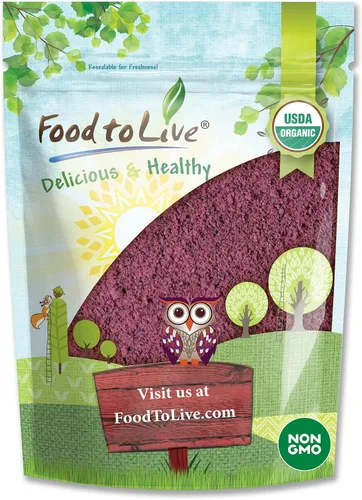 Vista 9 de Food to Live Jugo de saúco negro orgánico en polvo, 6 onzas, sin OMG, hecho de bayas secas crudas, sin sulfuro, vegano, a granel, ideal