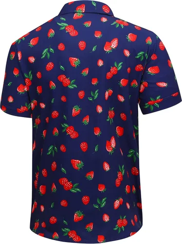 Vista 3 de SheLucki - Camisa hawaiana para hombre, unisex, de manga corta, con botones, para la playa y el verano, ropa casual estampada con sombra de palmas