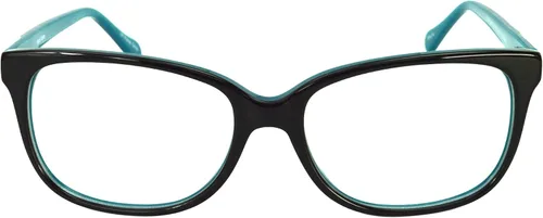 Vista 2 de Marcos de anteojos Cateye para mujer, tamaño 53-16-140-39 en negro y azul
