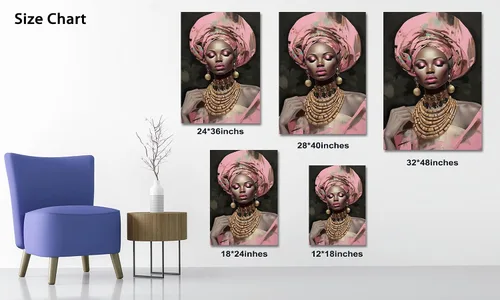 Vista 152 de Arte de pared afroamericano, decoración de rey y reina bailarín negro para sala de estar, arte de pareja de amor negro para dormitorio, lienzo
