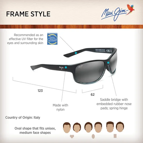 Vista 6 de Maui Jim Gafas de sol polarizadas Kaiwi Channel para hombre y mujer