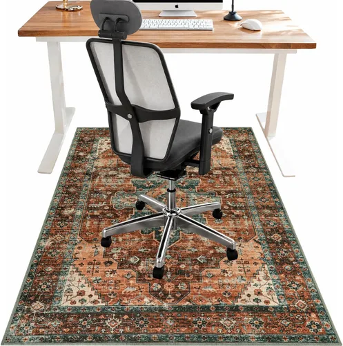 Vista 22 de Anidaroel Alfombra para Silla de Oficina para Piso de Madera Dura, Protector para Silla con Ruedas de 36"x48", Alfombra para Computadora
