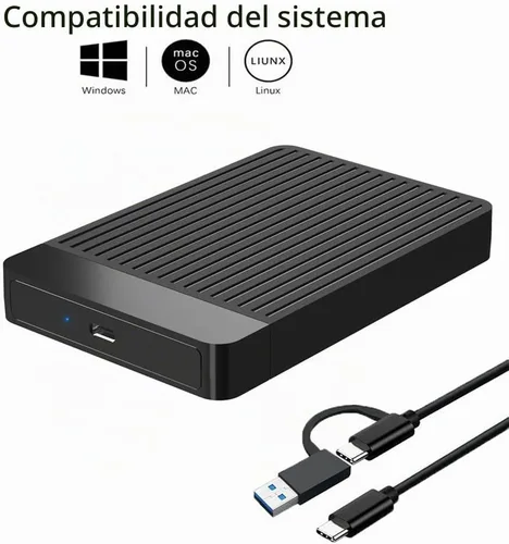Vista 3 de Disco duro externo portátil ultradelgado de 120 GB, USB 3.1 tipo C, HDD, para PC, Mac, portátil, PS4, Xbox One