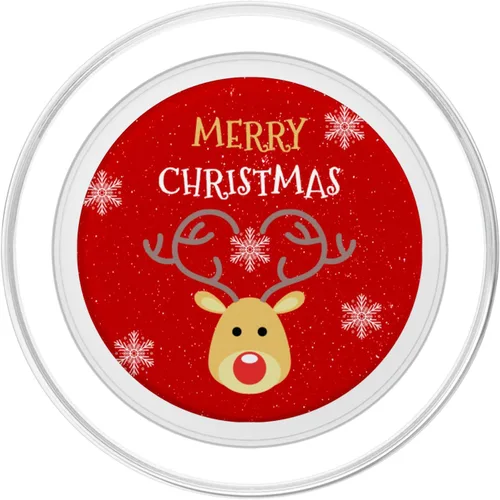 Vista 2 de Lindo reno de Feliz Navidad - PopSockets MagSafe PopGrip para iPhone