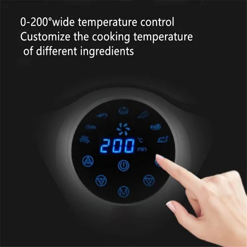 Vista 5 de Freidora de aire sin humos Máquina automática de papas fritas de alta capacidad para el hogar multifunción