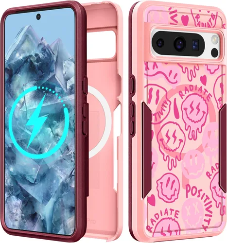 Vista 226 de Funda para Moto G 5G 2024 – Compatible con MagSafe para mujeres y niñas, bonita funda protectora magnética para teléfono, diseño femenino Kawaii