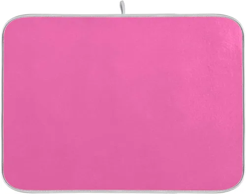 Vista 31 de Tapete de secado de platos pequeño beige XL para platos, accesorios de cocina, mostrador de microfibra, escurridor de platos, resistente al calor