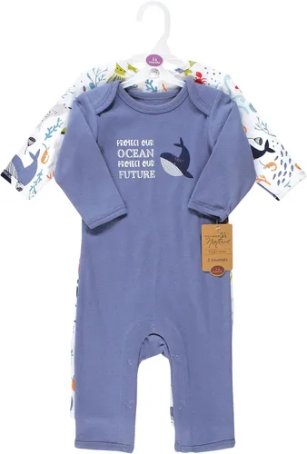 Vista 2 de Touched by Nature baby-boys Organic Cotton Coveralls