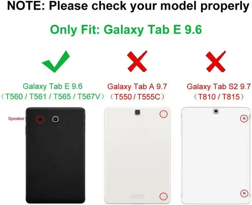 Vista 2 de Fintie, funda tipo libro Samsung Tab Galaxy E 9.6, Z-flor