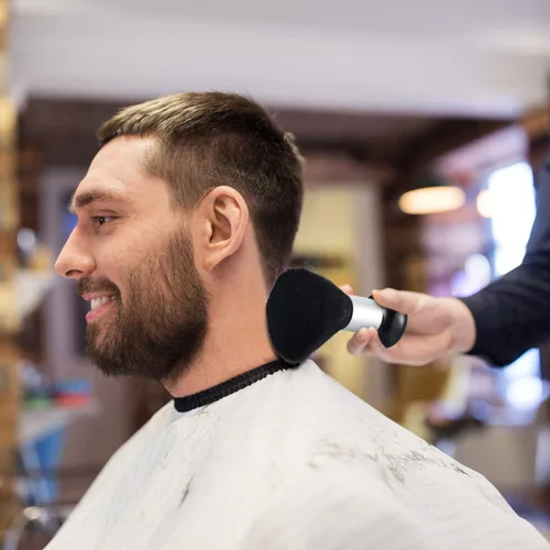 Vista 2 de Patelai 3 piezas de cepillo de peluquero para cortar y limpiar el cabello, plumero de cuello grande con mango de plástico para barrer el cabello
