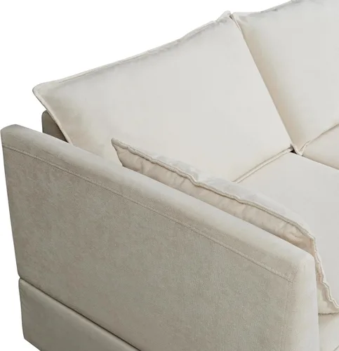 Vista 7 de Moderno sofá modular grande en forma de U, sofá cama convertible con diván reversible para sala de estar, asiento de almacenamiento, adecuado