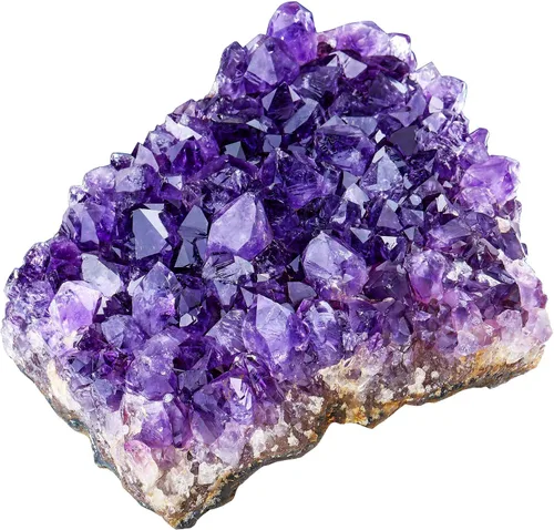 Vista 8 de Top Plaza Piedras de cristal curativo de cuevas de geoda de amatista natural, racimo de roca, brujería drusa, espécimen de amatista cruda
