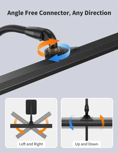 Vista 10 de Kary - Lámpara LED de escritorio, luz flexible de cuello de cisne con base Botón negro