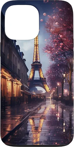 Vista 22 de iPhone 11 Escénica Torre Eiffel París Francia por la noche Bokeh Majestic Case