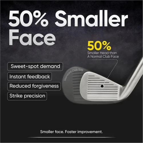 Vista 3 de PureStrike Golf Swing Training Aid Club – Más pequeño Clubface para un mejor golpe de pelota y retroalimentación instantánea Entrenador de swing
