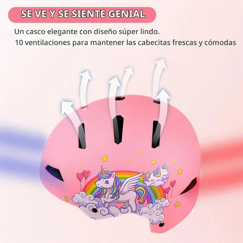 Vista 2 de Casco de bicicleta para niños, certificado por CPSC y ASTM, para niños pequeños de 3 a 5, 8 y 14 años 2 Unicornios Rosa