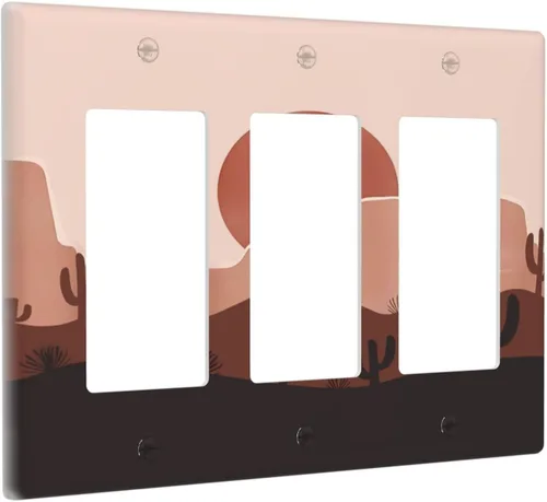 Vista 59 de Placa de pared de 1 cuadrilla, diseño de playa, océano, amanecer, mar, atardecer, cubierta de interruptor de luz en blanco, decorativo, sin